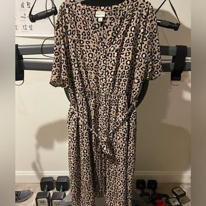 Ava and Viv 2x leopard print midi dress